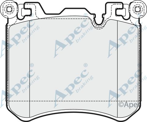 APEC BRAKING Комплект тормозных колодок, дисковый тормоз PAD1738